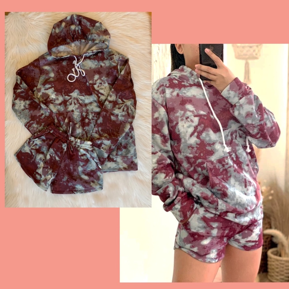 Tie Dye Hoodie and Shorts Coordinates